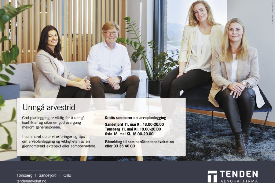 Annonse M35b Tenden Arvestrid 246 X181 Mai 2022